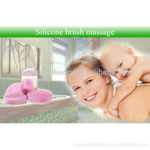Eco friendly rubber silicone washing body brush
